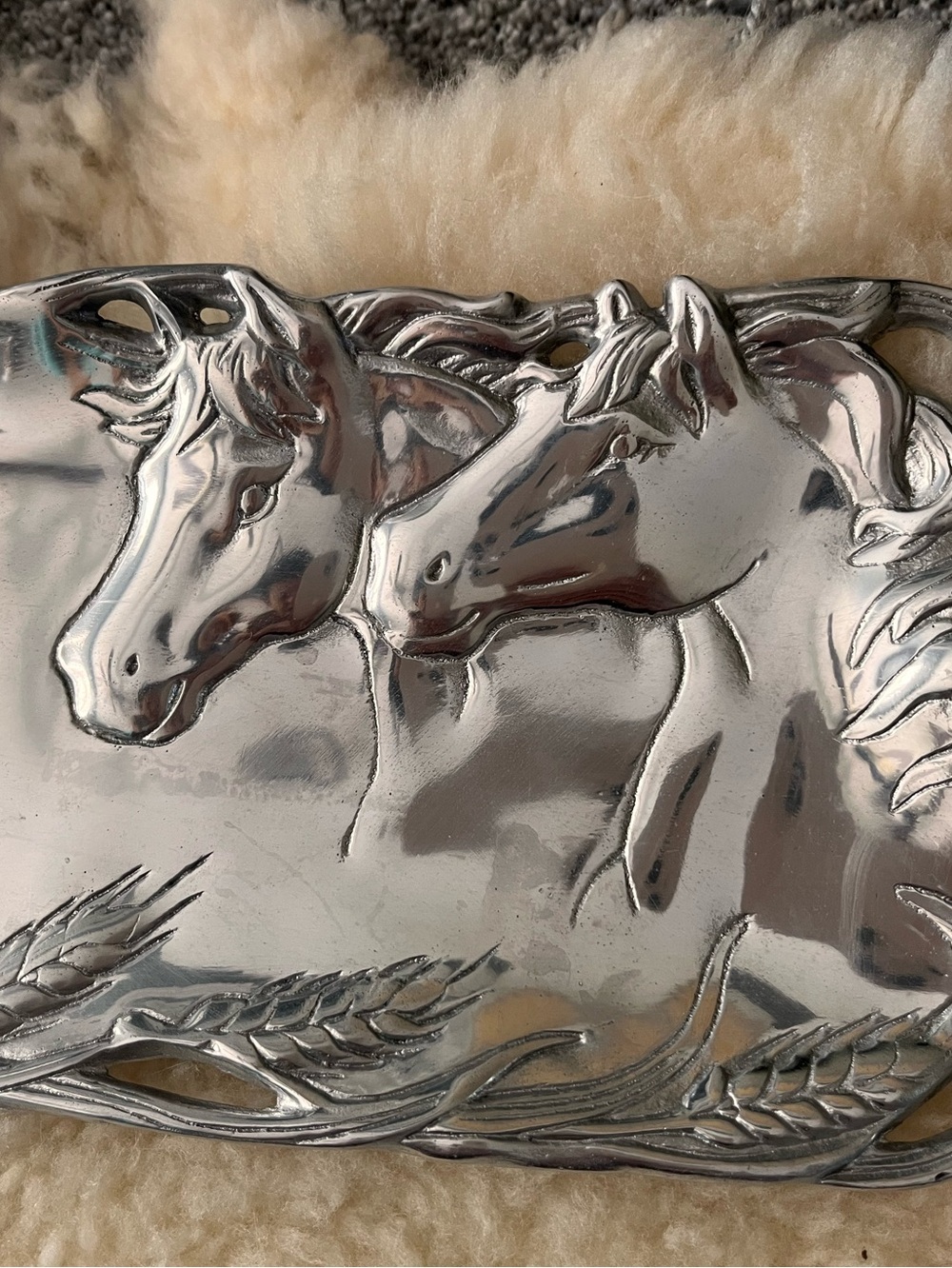 Stunning Arthur’s Court, Equestrian bread tray.
The picture is worth 100 words.